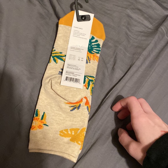 Leaf and flower Ankle socks - Picture 2 of 3